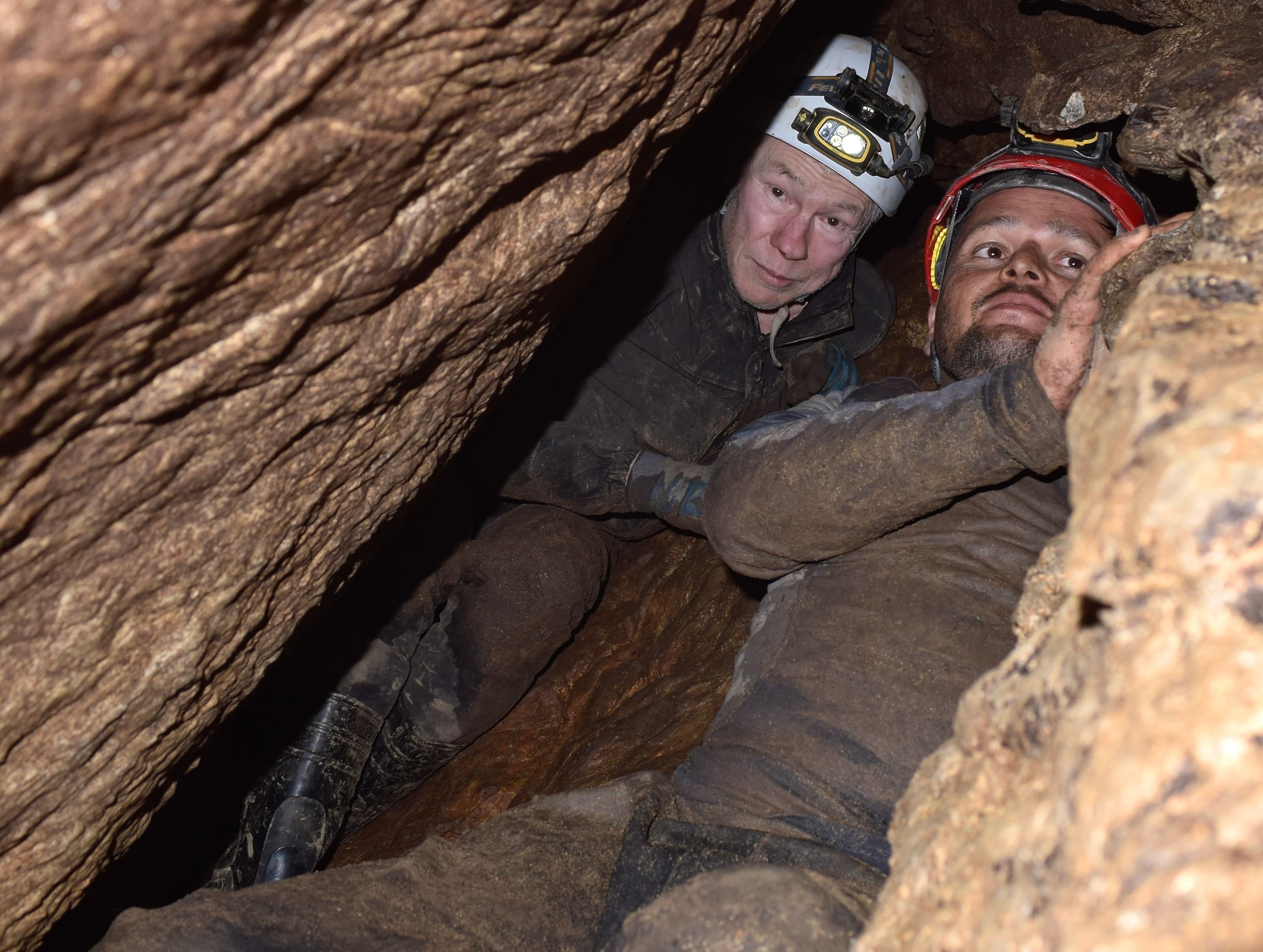 Explorers inside Patal Bhuvaneshwar Cave